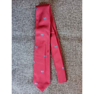 Tie 70s 80s 90s Y2K Mens WM Chelsea LTD Red 3 Wide 57 Long